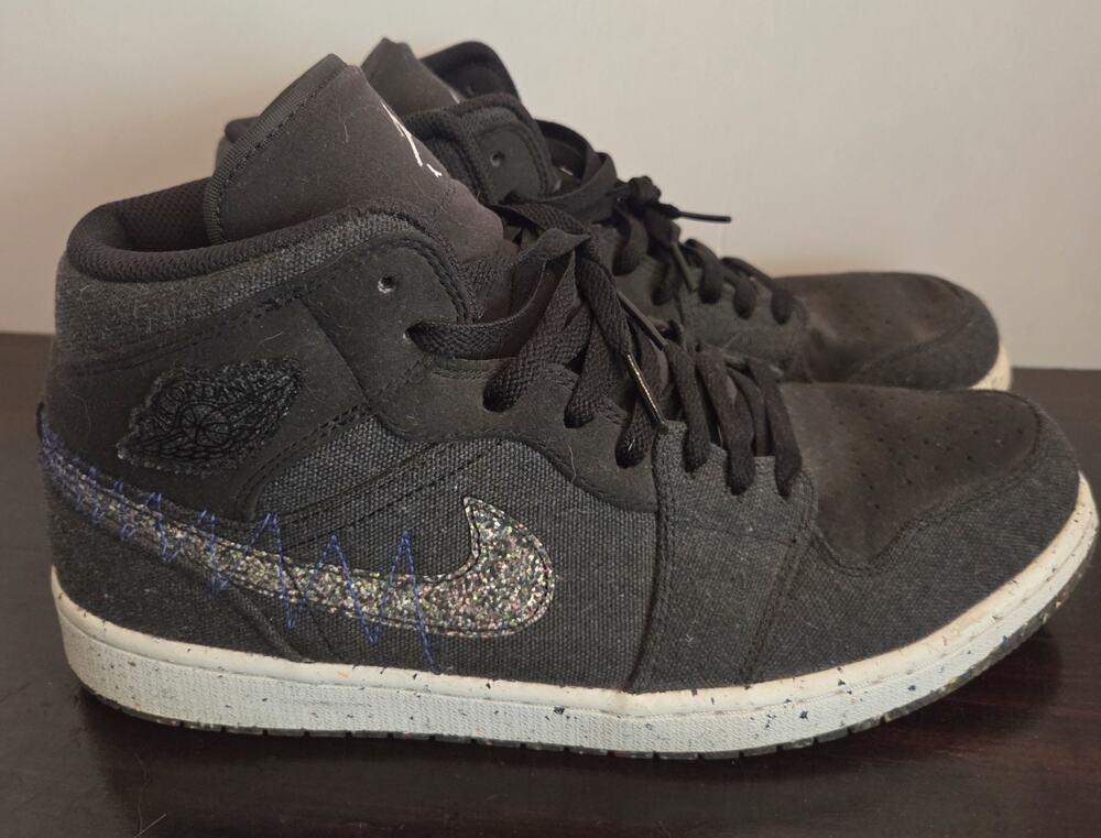 Nike Air Jordan 1 Mid SE Crater Black Size 13 DM3529-001 Racer Blue Multi-Color